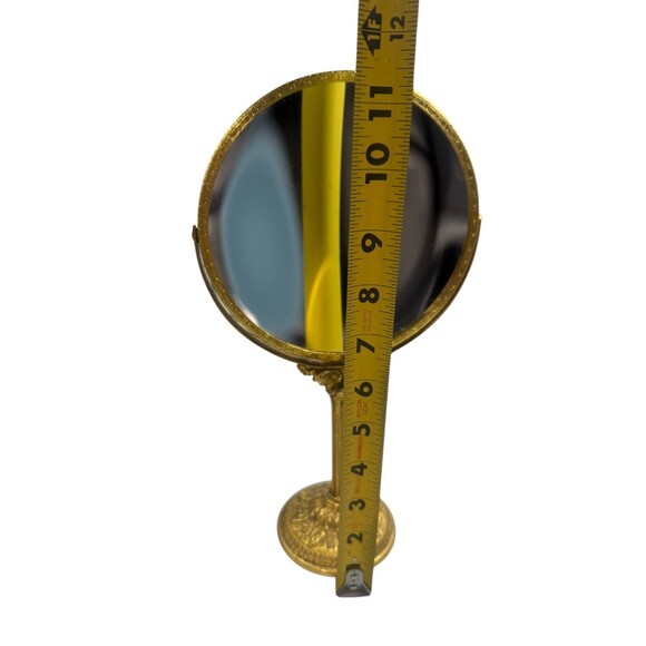 Vanity Mirror Beautiful Vintage Double Sided Golden Stand Mirror - Picture 3 of 9
